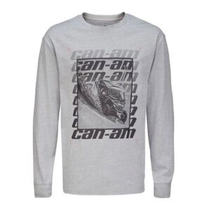 BRP Can-Am gray black long sleeve shirt size small